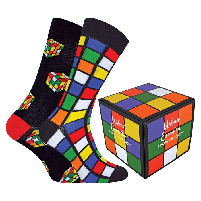 Urban Eccentric Socks - 2PK Rubik's Cube