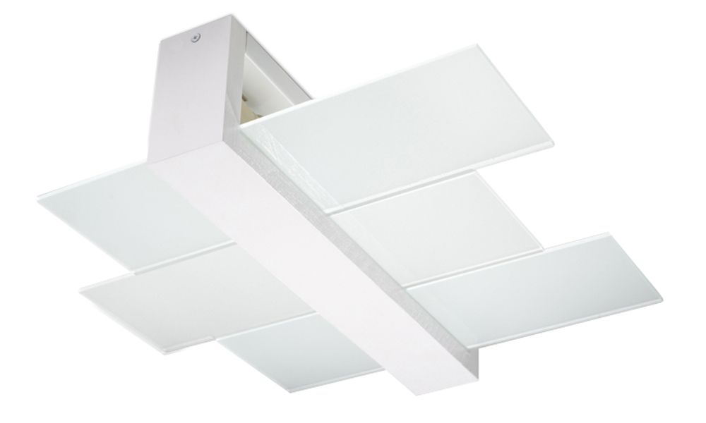 Ceiling Lamp FENIKS 2: White Wood/Glass Modern E27 - Loft Design, Scandinavian & Ultra-Modern - High Quality