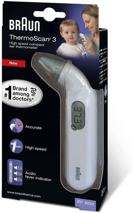 Braun ThermoScan 3 Infrared Ear Thermometer: Accurate & Fast Measurement. Doctor's Favorite