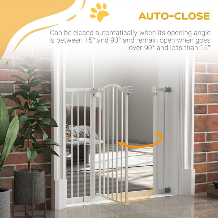 PawHut Adjustable Metal Pet Gate - Auto-Close Safety Barrier - Premium Quality