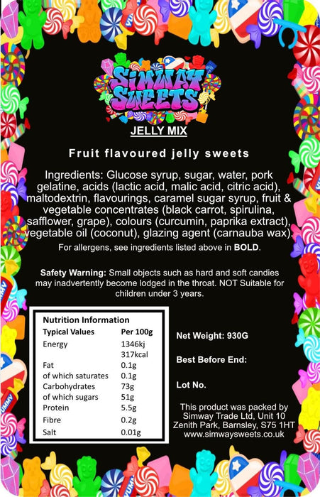 Assorted Jelly Mix Gummy Sweets Gift Jar 🎁 Retro Flavors 💯