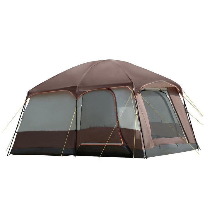 Outsunny 3-4 Man Two Room Camping Tent: Vestibule, Portable Carry Bag