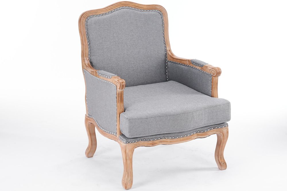 Premium 99CM Grey Linen Armchair - Stylish & Versatile Furniture for Home, Office, and Hotels