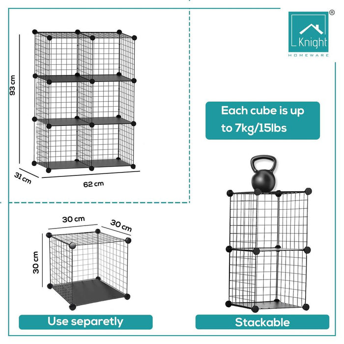 KNIGHT 6 Cube Metal Wire Mesh Cube