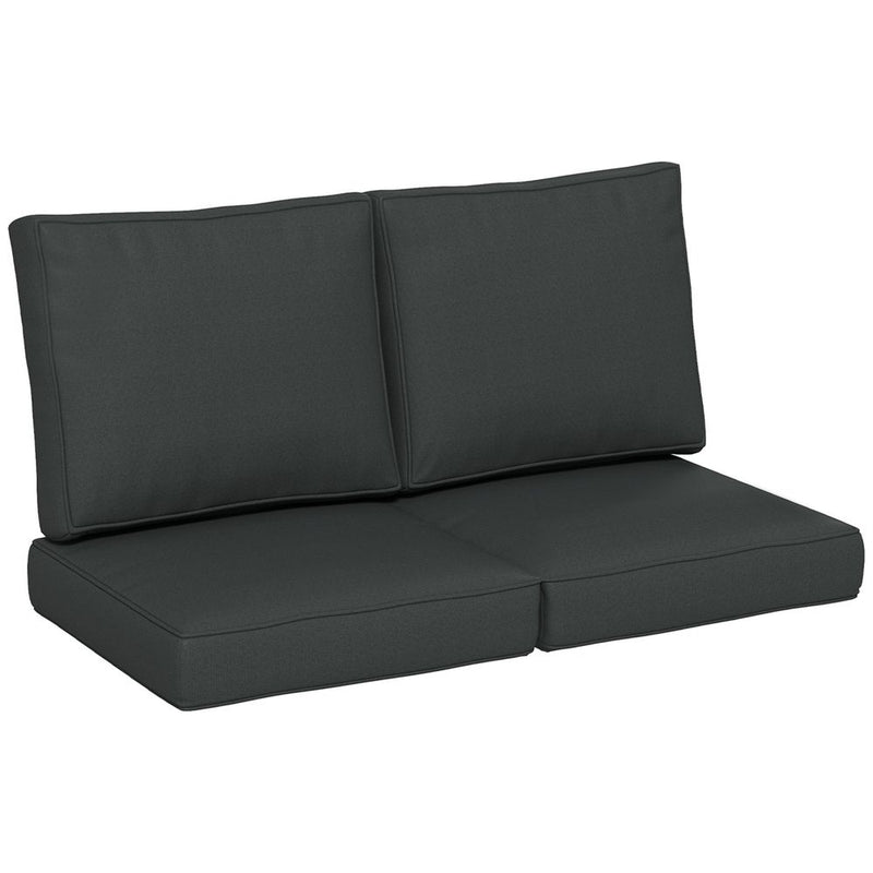 Premium Outsunny 2-Seater Outdoor Seat Cushion Set - High Quality, Light Grey