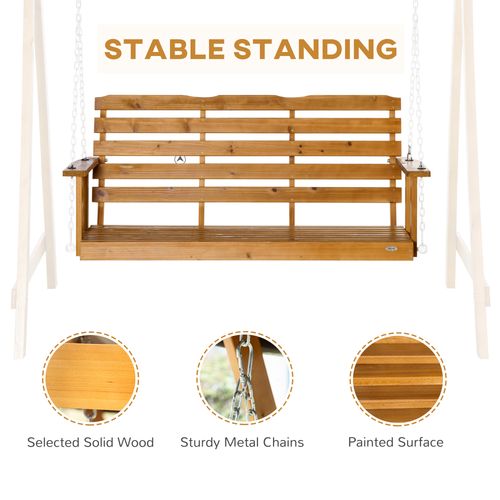 3 Seater Garden Swing Seat Chair Bench Hammock with Adjustable Canopy