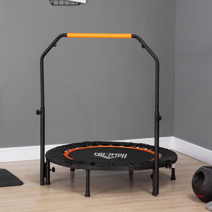 Premium Steel Frame Foldable Trampoline w/ Adjustable Handle - 40" Mini Rebounder - HOMCOM