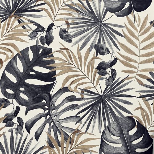 Jungle Wall Black/Gold sw12 wallpaper