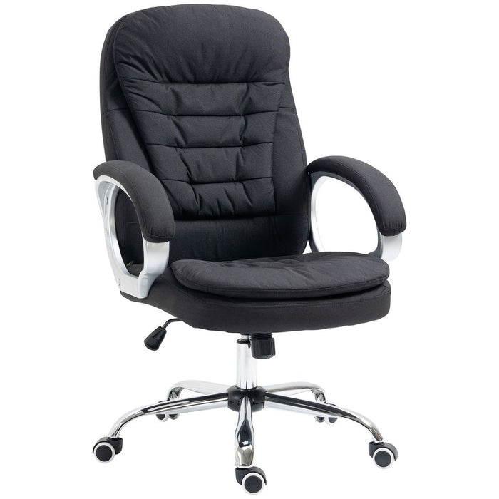 Premium Executive Office Chair | 360° Swivel Wheels | Adjustable Height | Black