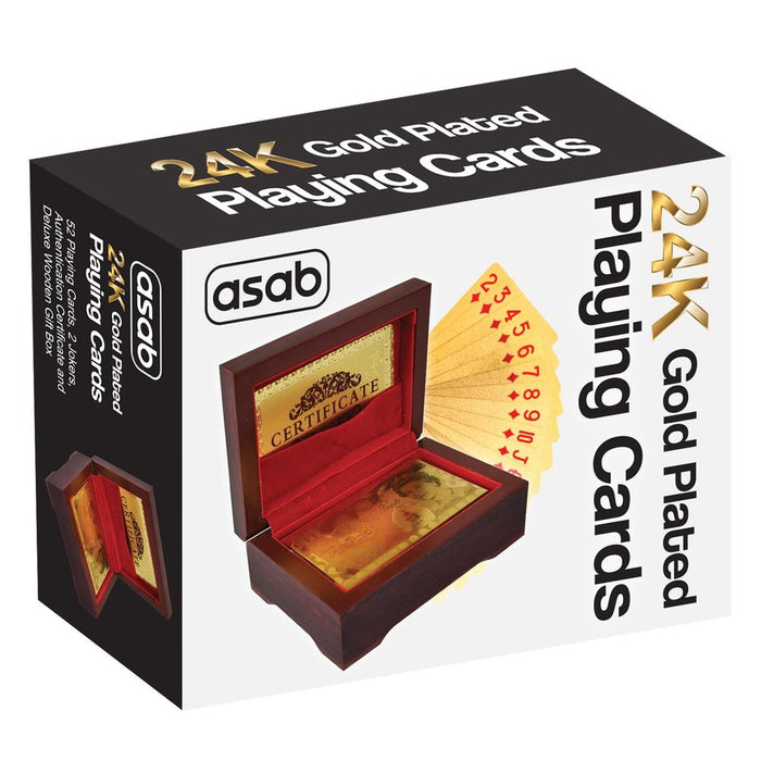 24K Gold Plated Playing Cards - Luxury Novelty Gift Set