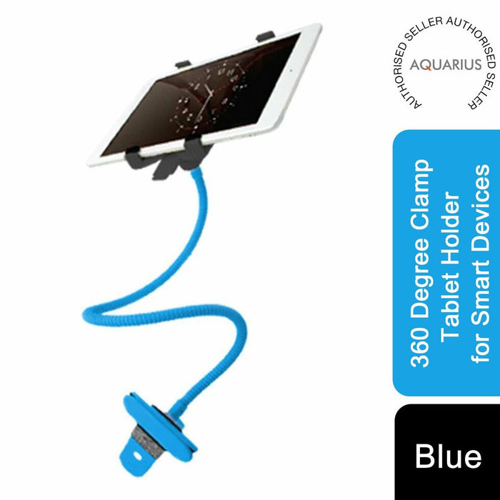 Aquarius 360 Degree Clamp Tablet Holder - Blue | Free Your Hands & Enhance Productivity