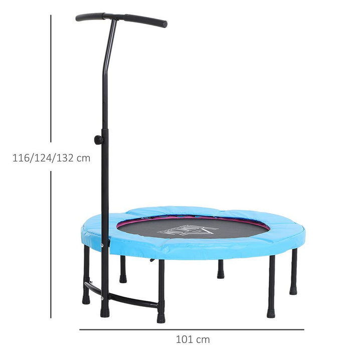 Premium 40'' Kids Mini Trampoline, Adult Rebounder Jumper - Fitness HOMCOM