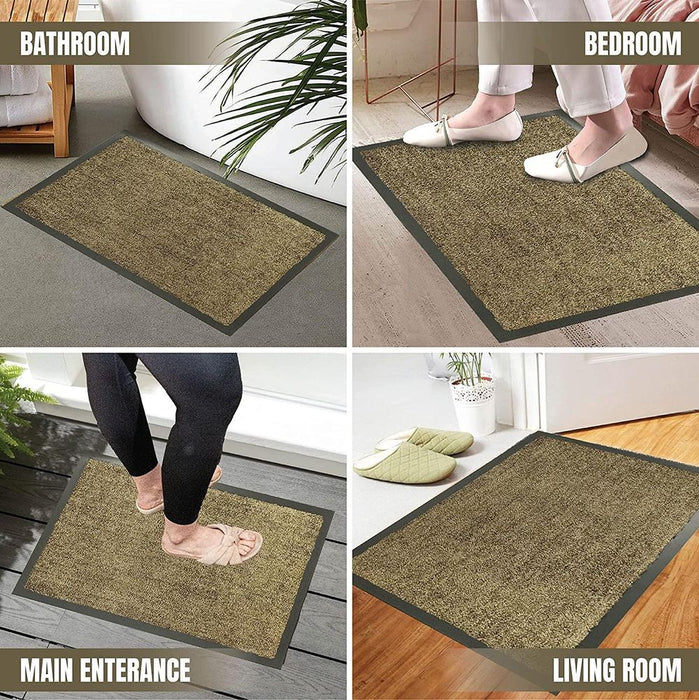 Wash & Clean 120x180 Brown - Super Hard Wearing Mat for High Traffic Areas - Suitable for Home, Workplace, Sports Center, Shop - Effective Dirt Barrier