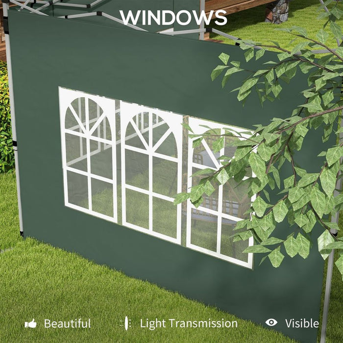 Premium Quality Outsunny Gazebo Side Panels, 2 Pack - Perfect Fit for 3x3(m) or 3x4m Pop Up Gazebos - Durable & Stylish