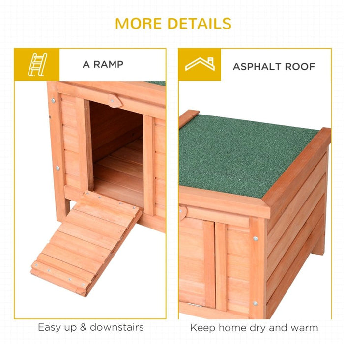 Pet/Dog House - Natural Wood and Green 16.5" L x 20" W x 17" H