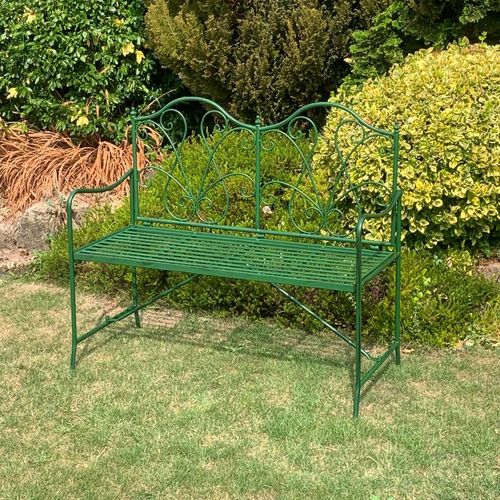 109CM GREEN 2 SEATER BENCH