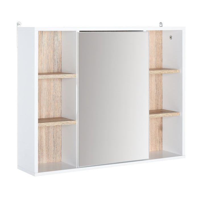 Bathroom Storage Cabinet: Wall Mount, Mirror Door, Adjustable Shelf