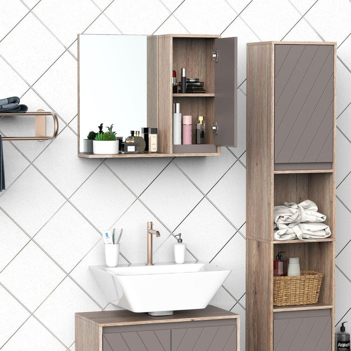 Premium Wall Mount Bathroom Cabinet & Mirror Shelf - Sleek Home Storage Solution - Durable & Stylish Design