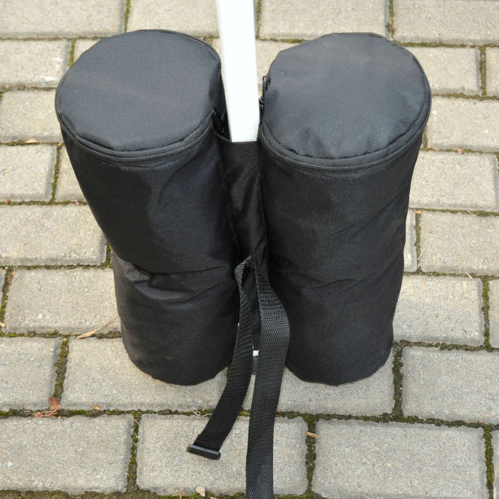 Extra Stability with 4 Pc Gazebo Sand Bag Weight Set - Black