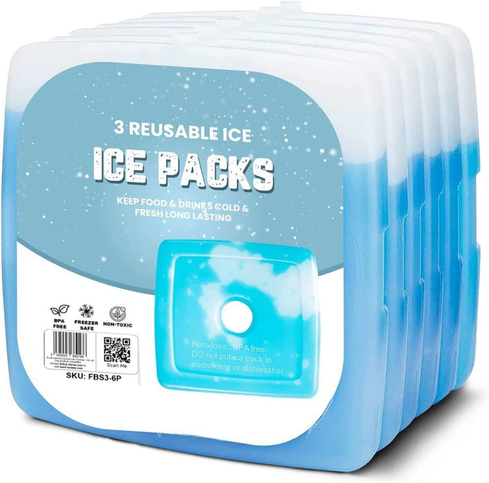 Sterun Reusable Ice Pack Slim & Lightweight Freezer Cold Packs for Lunch Boxes, Coolers & Camping | Freezer Blocks | Ice Packs For Cool Box | Ice Packs For Coolers