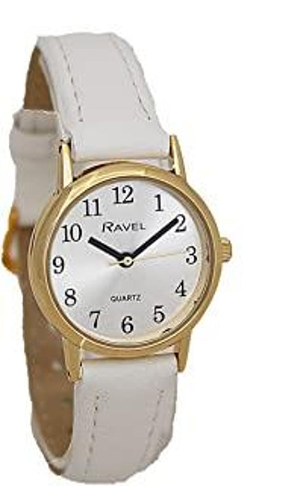 Ravel Classic Strap Watch - White - Premium Quality