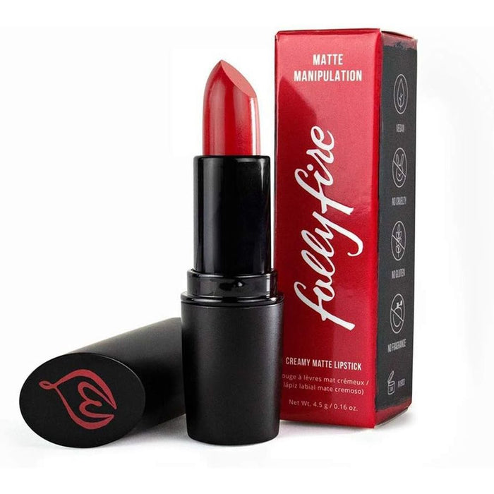 Folly Fire Creamy Matte Lipstick: Here To Slay, Rich Blood Red - Long-lasting, confidence-inducing color, non-drying