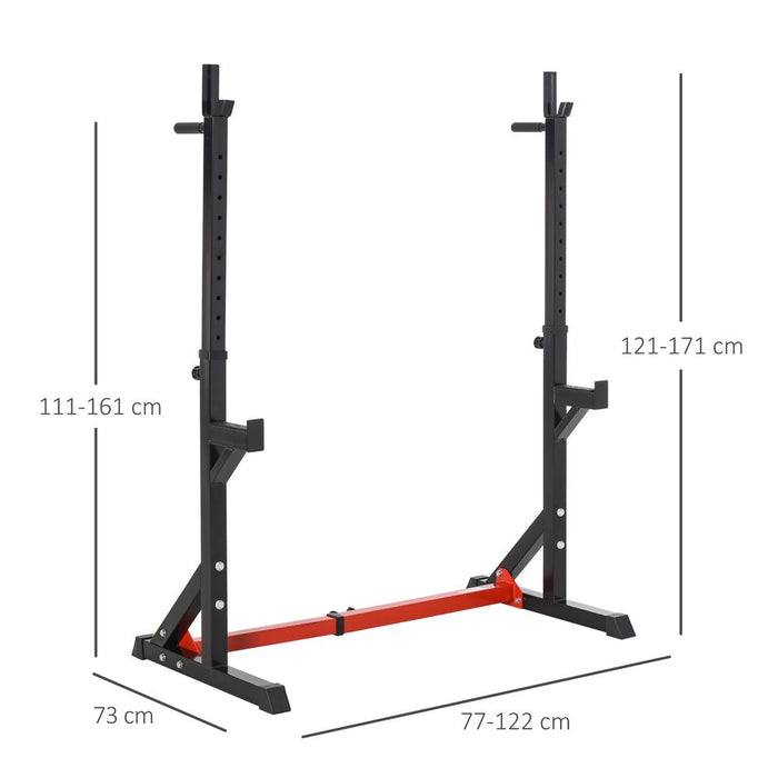 Supreme Strength Barbell Rack - Squat Dip Stand - Weight Lifting Bench Press - Home Gym - HOMCOM