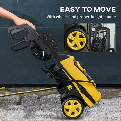 DURHAND Portable Power Washer 1800W, 150 Bar, 510 L/h for Garden, Yellow