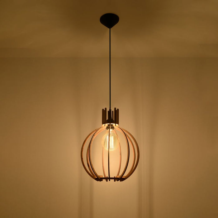 Pendant lamp wood Arancia Scandinavian Design E27