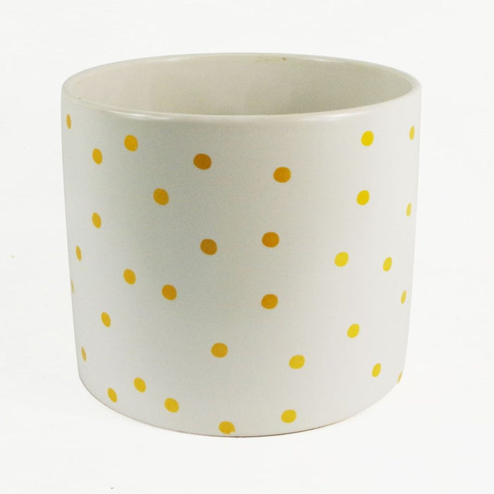 Premium Gold Dot Plant Pot - 18x18x15cm - Ideal for Indoor Plants - Stylish and Versatile - No Drainage Hole