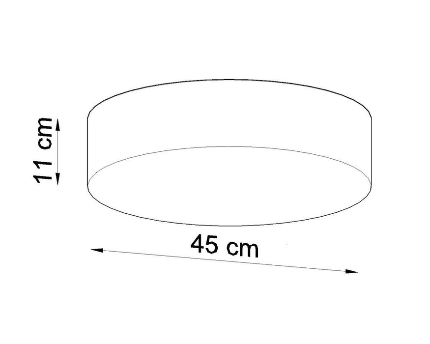 Premium White LED Ceiling Lamp - Arena 45: Loft Design, E27 LED, High-Quality Construction