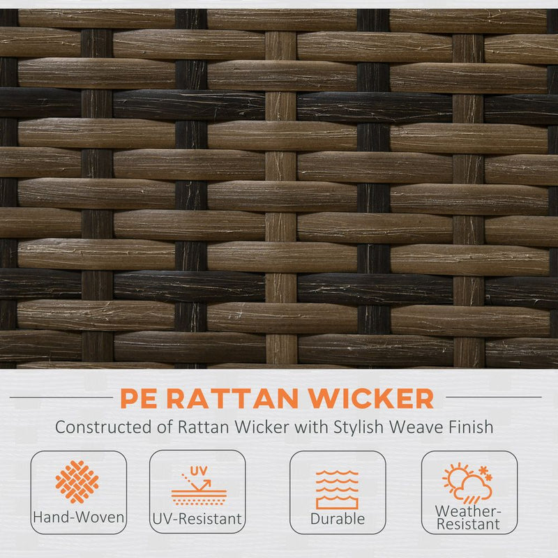 Ultimate Comfort 4Pcs Rattan Sofa Set + Cushions for Patio Garden - Outsunny
