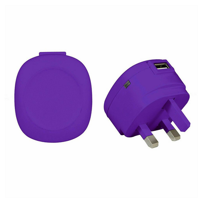 GVC 1A USB 3Pin Mains Charger, Colours Available