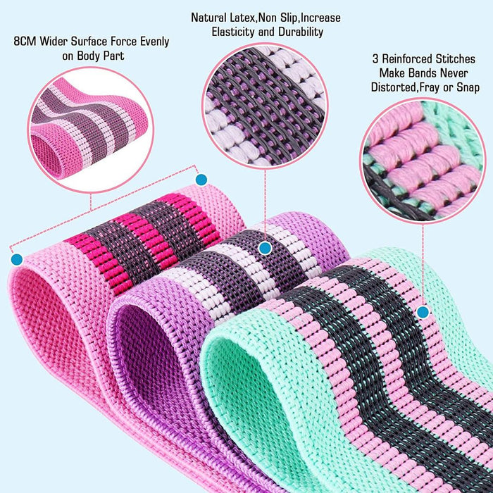 Resistance Bands For Legs And Butt,Exercise Bands Hip Bands Wide Booty Bands Workout Bands Sports Fitness Bands Stretch Resistance Loops Band Anti Slip Elastic