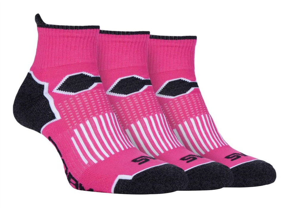 Storm Bloc - 3 Pairs Ladies Bright Sport Ankle Socks