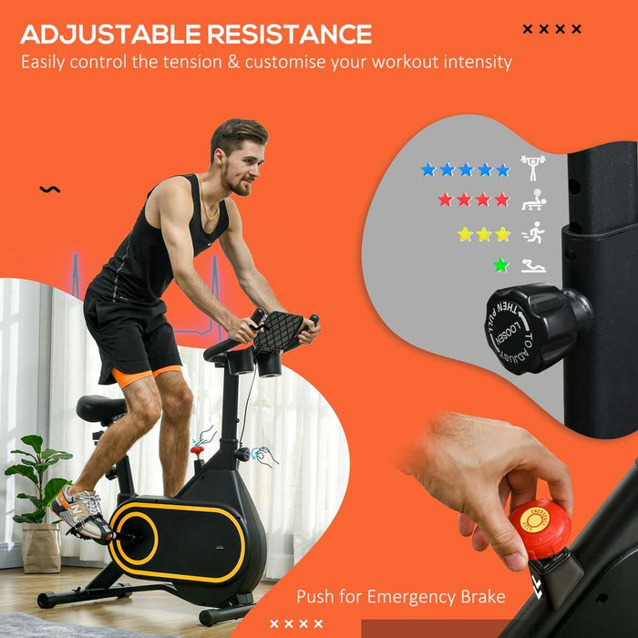 SPORTNOW Exercise Bike - Home Cardio Workout with LCD Display