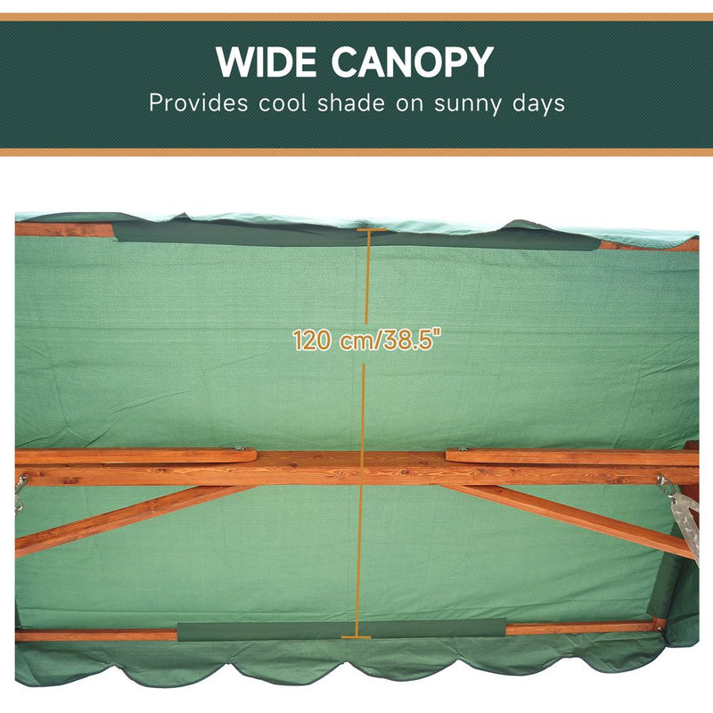 3 Seater Wooden Garden Swing Chair Outdoor Hammock Bench Lounger Bed Wood