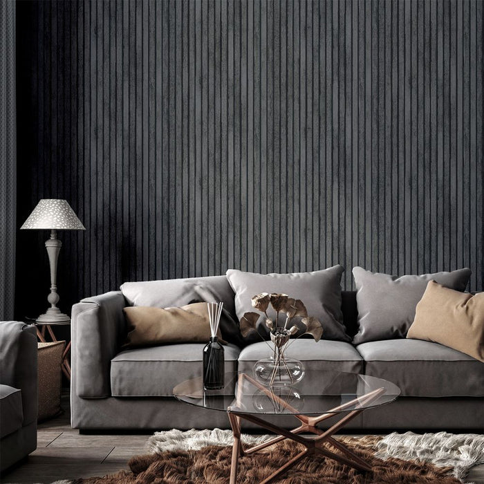 Wood Slats Charcoal Grey sw12