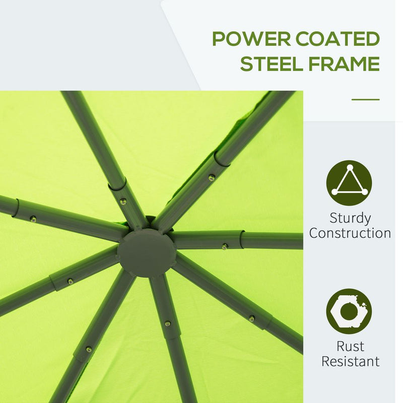 Garden Metal Gazebo Party Tent Canopy Shelter Pavilion Sidewalls-Lemon Green