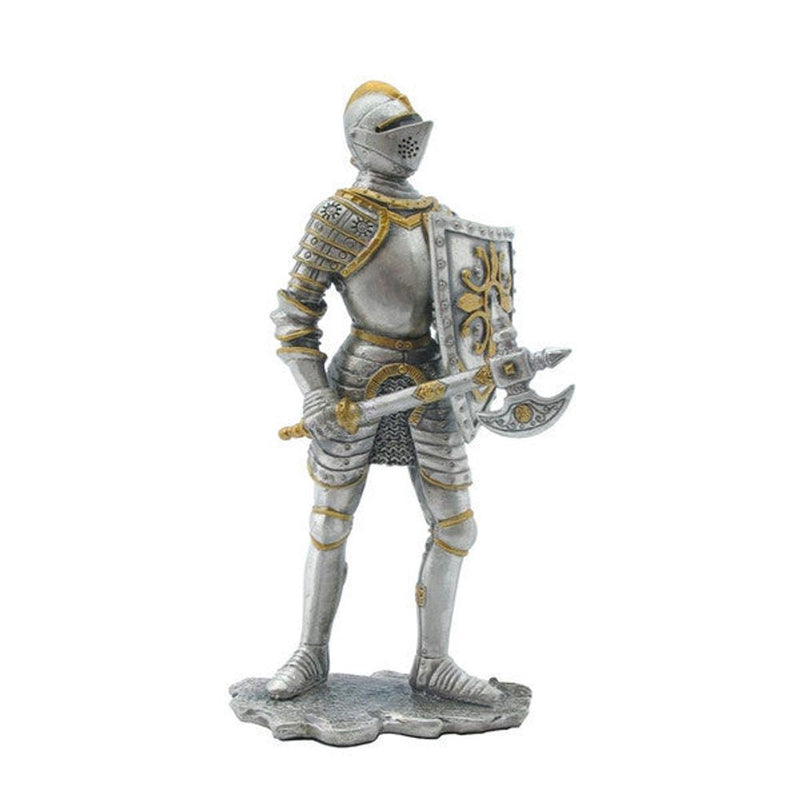 Knight With Battleaxe (hand-cast statue sculpture) 10cm Height