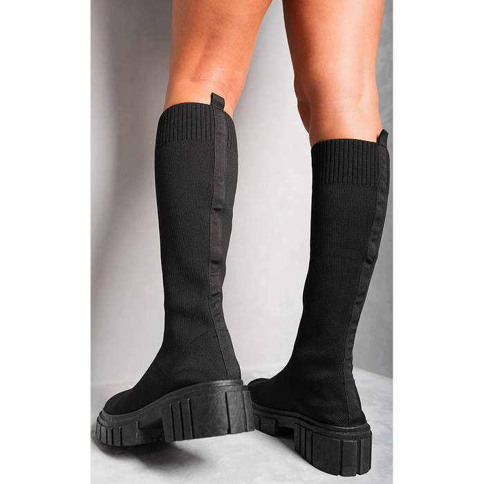 Jillian Knee High Chunky Sock Boots