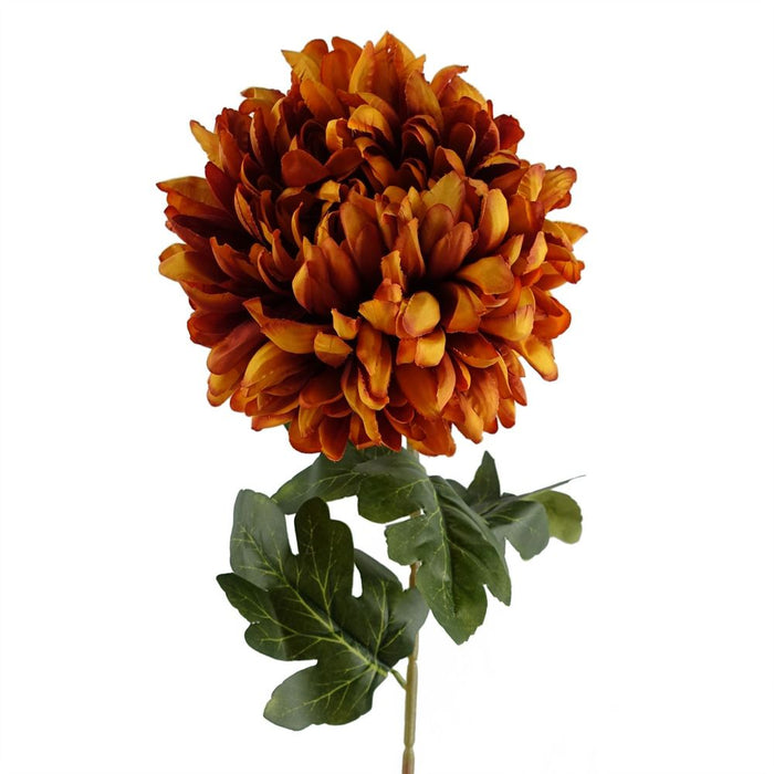 Premium Orange Silk Chrysanthemum - Large 75cm"