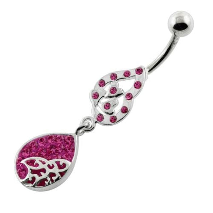 Multi jeweled Tear Navel Belly Piercing