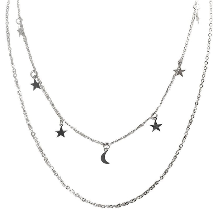 Stellar Nights: Star & Moon Necklace