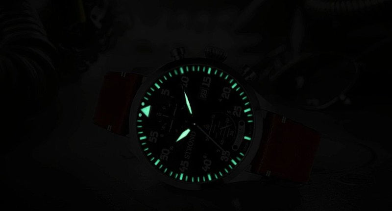 Swiss Made Strond DC-3 MKll Aviation Watch: Steel, Bronze, Sapphire Glass, Water Resistant