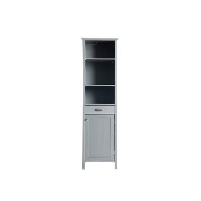 Tall Grey Storage Cabinet - Stylish Design, High-Quality Material - Perfect for Any Room - 47.5cm x 38cm x 170cm
