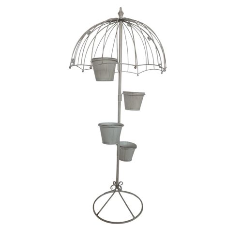 130CM CREAM METAL GARDEN PLANTER