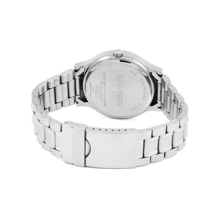 Sleek Stainless Steel Mens Watch with Date Function - 50m Water Resistance