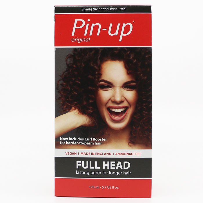 Pin-Up Full Head Home Perm Kit - Nourishing Formula - Versatile Results - Protein Rich - Easy Application - Convenient - Made in UK