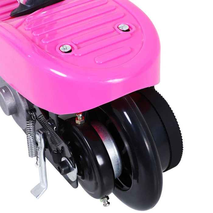 HOMCOM Outdoor Ride On Powered Scooter for kids Sporting Toy 120W Motor Bike 2 x 12V Battery - Pink